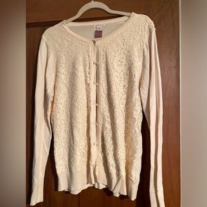 Merona Lace Button Cardigan, New with Tags